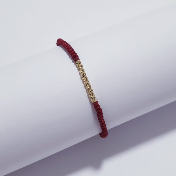 Bracelet Cordon 10 Boules En Or 18k