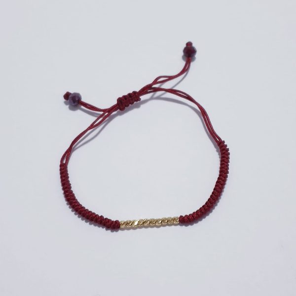 Bracelet Cordon 10 Boules En Or 18k – Image 2